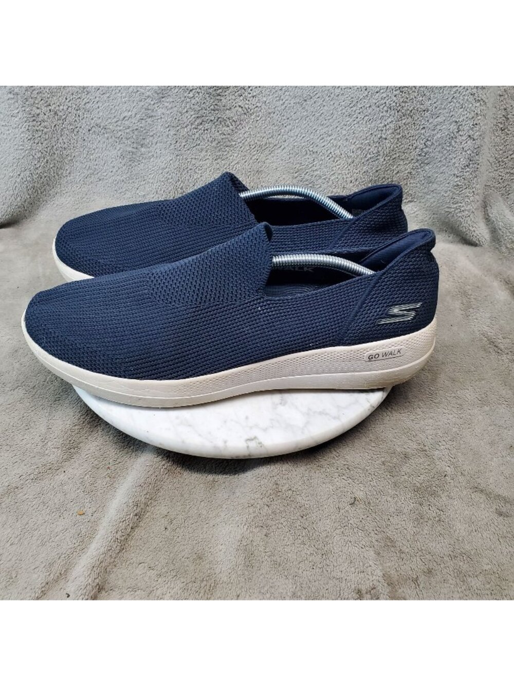 Skechers Shoes Mens 12 Navy Blue Go Walk Slip On Sneakers *Read*